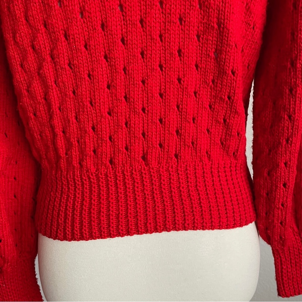 \Vintage\• Petite Red Mohair Sweater - Picture 10 of 10